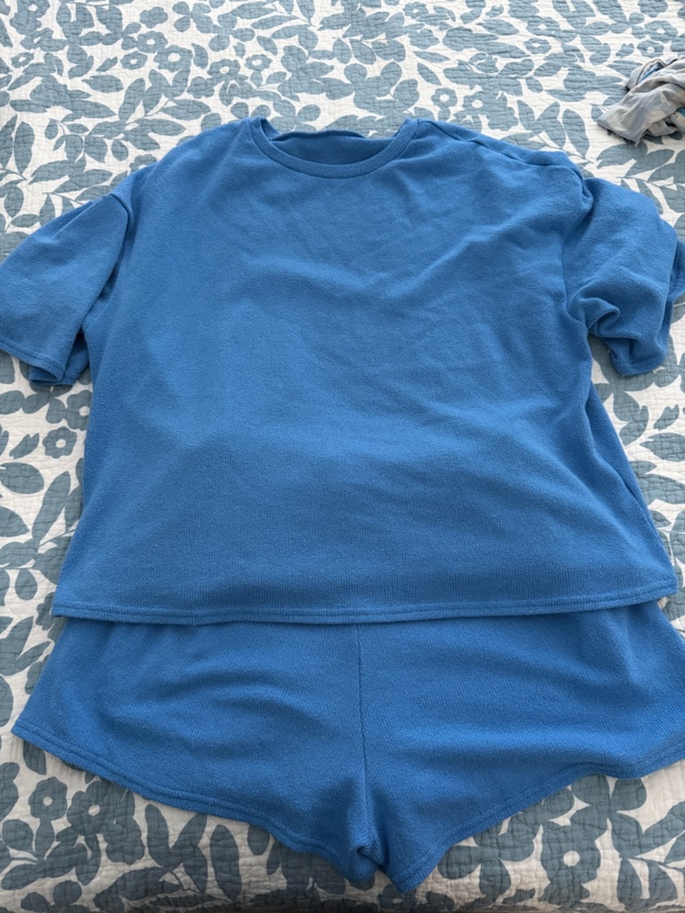 Blue Short Sleeve Top and Shorts Set - super comfortable!